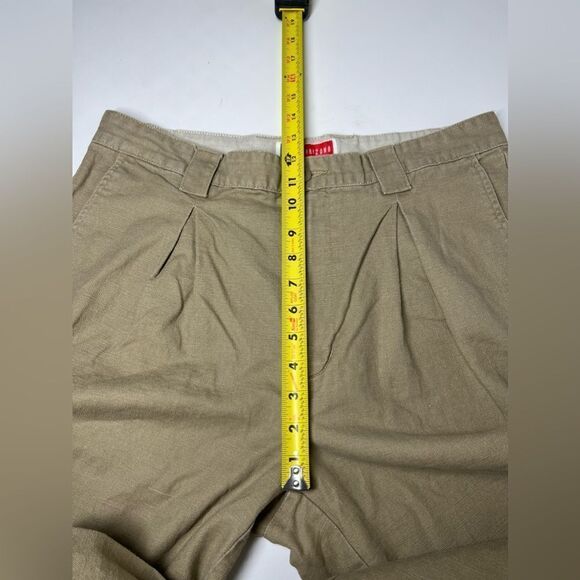 Vintage Arizona High Waist Linen Pants Size 34W/ 25L Beige - Picture 12 of 14